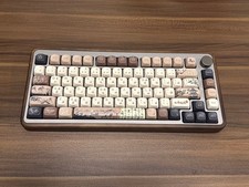 Akko MU02 Mechanical Keyboard Natural Wood Case Rotary Knob Sansui Design picture