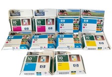 LOT of 10 HP 10 Ink Cartridges CYAN-1 , MAGENTA-6 ,YELLOW-3 , EXPIRED NEW-SEALED picture
