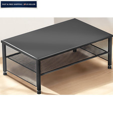 ECOLOVI 2-Tier Computer Monitor Stand Riser, Printer & Laptop 2-Tier, Black picture