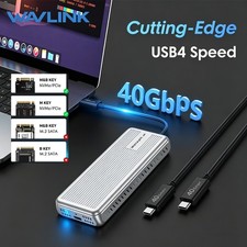 WAVLINK 40Gbps M.2 NVMe Enclosure 2230/2242/2260/2280 B+M/M-Key PCIe SSD Reader picture