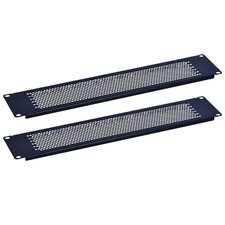 2 PCS 2U Blank Rack Mount Panel Spacer Venting 19 Inch Server Cabinet Black picture