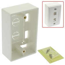 Surface Mount Junction Box 1-Gang For Wall Plate Plastic White picture
