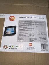 CTA Digital Premium Anti-Theft iPad Locking Wall Mount - Black PAD-PARAW NEW picture