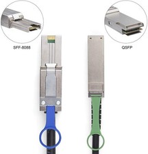 NEW 40G Cable QSFP（SFF-8436 ）to Mini SAS SFF-8088 for NetApp DS4243 DS4246 3.3FT picture