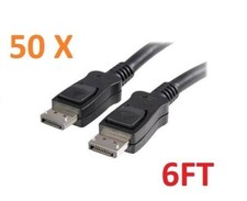 Lot of (50) - 6ft Premium DP Display Port Male to Male Cable picture