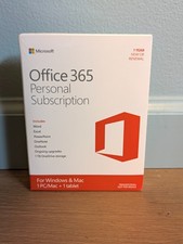 Microsoft Office 365 Personal 1 User 1 Year Retail Product Key Card SEALED picture
