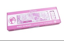 Barbie Wired USB Keyboard  Pink Ergonomic Design - NEW picture