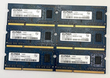 Lot of 6 x Elpida 12GB (2x 2GB) 1Rx8 PC3-10600S-9-10-B2, Apple iMac picture