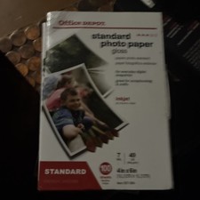 SEALED BOX Office Depot Standard Photo Paper Gloss 100 Sheets 4