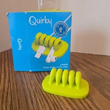 Quirky Cordies Desktop Cord Clips and Anchor for Accessory Cables Green picture