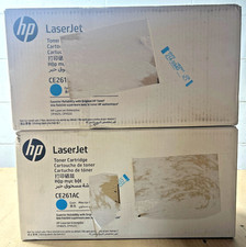 Set of 2 Genuine HP LaserJet CE261AC / 648A Cyan Toners for CP4025n, CP4025dn picture