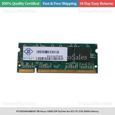 NT128D64SH4BBGM-75B Nanya 128MB DDR SoDimm Non ECC PC-2100 266Mhz Memory picture