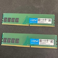 Crucial DDR4 3200 16GB x 2 RAM Memory Set Desktop PC Compatible Used picture