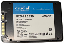Crucial BX500 4TB 2.5in SATA III SSD CT4000BX500SSD1 100% Health picture
