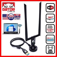 WiFi USB 3.0 Adapter Antenna Long Range Wireless Extender 1200Mbps Dual Band picture