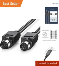 Mini DIN 8-pin Male to Male Cable 6ft Serial Copper Wire for PLC Touch Screen picture