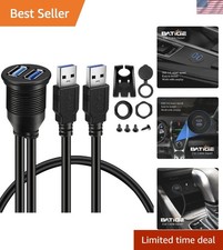 3-Foot USB 3.0 Male to Female Flush Mount Extension Cable - Versatile & Durable picture