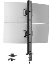 Vertical Dual Monitor Mount 1734 Inch Stacked 33 Lbs 33.1 Inch Tall Pole picture