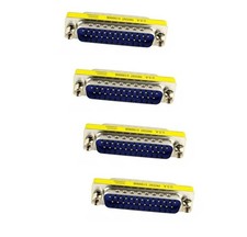 4 PCS DB25 25-Pin Gold Serial Male to Male Mini Gender Changer Coupler Adapter picture