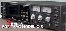 3 NEW BELTS FIT RACK MOUNT TEAC TAPE PLAYER C 3 C-3 (3 BELTS) New picture