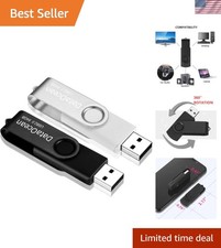 2 Pack 64GB USB 2.0 Flash Drive Memory Stick Thumb Drives Swivel Design2 X 64... picture