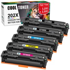 High Yield CF500A 202X Toner Compatible With HP 202A LaserJet Pro M281CDW Lot picture