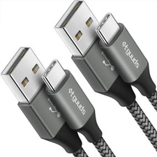 etguuds 4ft USB A to C Cable 3A Fast Charging, 2-Pack A 4ft, Gray  picture