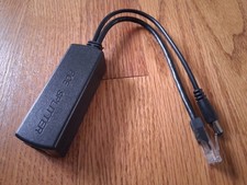 PoE Power Splitter 12V DC Coax Plug 802.3af/at 10/100Mbps Ethernet picture