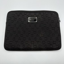 Marc by Marc Jacobs Black Embossed Neoprene 13” Laptop Tablet Sleeve Case picture