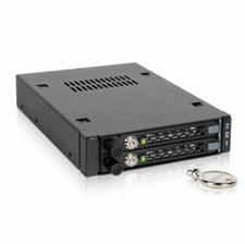 Icy Dock MB492SKL-B ToughArmor Rugged Full Metal Dual 2.5in SAS/SATA HDD/SSD   picture
