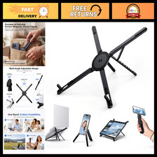 Adjustable Portable Laptop Stand, 3-in-1 Foldable Desk Mount, Ergonomic Black picture