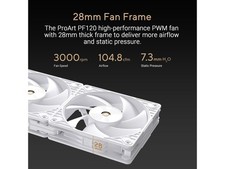 ASUS ProArt PF120 White Edition 3-Pack 120mm PWM Fans, 3000RPM, High picture