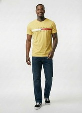 Tommy Hilfiger Mens Flag Stripe T-Shirt Goldfinch 78J4997 730 picture