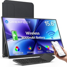 UPERFECT 15.6 1080P Portable Monitor Wireless Display Built-in Battery Freestand picture