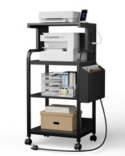 Tall Printer Stand 4-Tier Adjustable Shelf 100 Lbs Load Capacity - Space-Saving picture