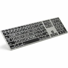 LogicKeyboard Large Print Slim Keyboard for Apple Mac Macintosh White On Black picture