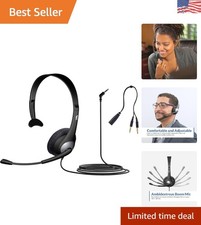 Lightweight AC-104 Mono Headset with Retractable Cable and Touch Control picture