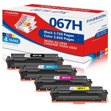 FADSOON® 067H 4-PK Compatible Toner BK/C/M/Y Show Ink Levels for Canon MF656Cdw picture