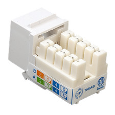 Cat6 Jack White UL Listed - 100 Pack picture