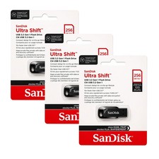 3-Pack SanDisk Ultra Shift USB 3.2 Gen 1 Flash Drive - 256GB picture