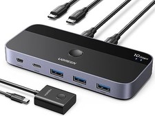 USB-C Switch for 2 Computers, 4 USB 3.2 Ports, 10Gbps Data Transfer picture