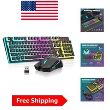 K10 Wireless Gaming Keyboard & Mouse Combo – RGB Backlit, Rechargeable, 3800mAh picture