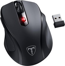 Wireless Mouse Ergonomic Cordless 2400 DPI PC Laptop Computer Hotweems D-09 Blac picture