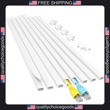 Cable Management Kit, 8pcs Wall Cord Hiders for Power, Speaker, Cat5, Lamp picture
