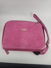 Mobile Edge Faux Croc TechStyle Portfolio Pink Case Clamshell Shoulder Strap picture