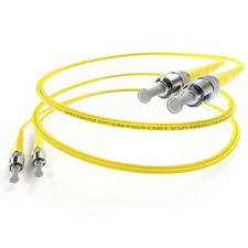 5-Pack 1M LC to LC Fiber Patch Cable Single Mode Duplex OS2 100Gig OFNR, Sing... picture