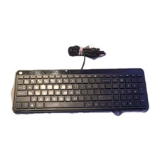 HP Wired USB Keyboard Slim SK-2028 Black TESTED picture
