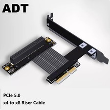 ADT PCIe 5.0 X4 to X8 Flexible Flat Cable Gen5 Stable Steering Lengthened 1U New picture