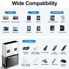 9 PCS USB A to USB C Adapter Converter Type C Female to USB Male Fast Charger picture