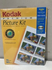 Kodak Premium Picture Kit For Borderless Inkjet Prints (15 Sheets)- New Sealed picture